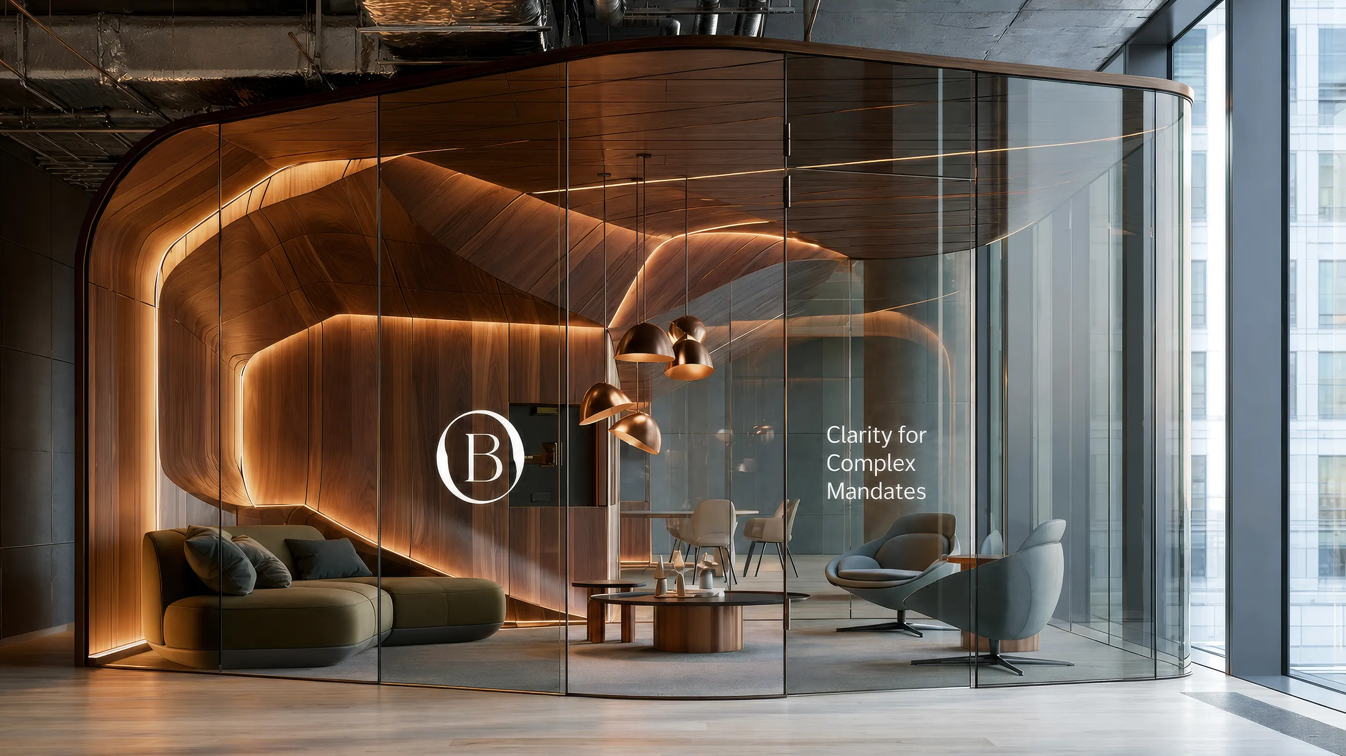 A Bridgestone Advisory meeting room set for a first conversation