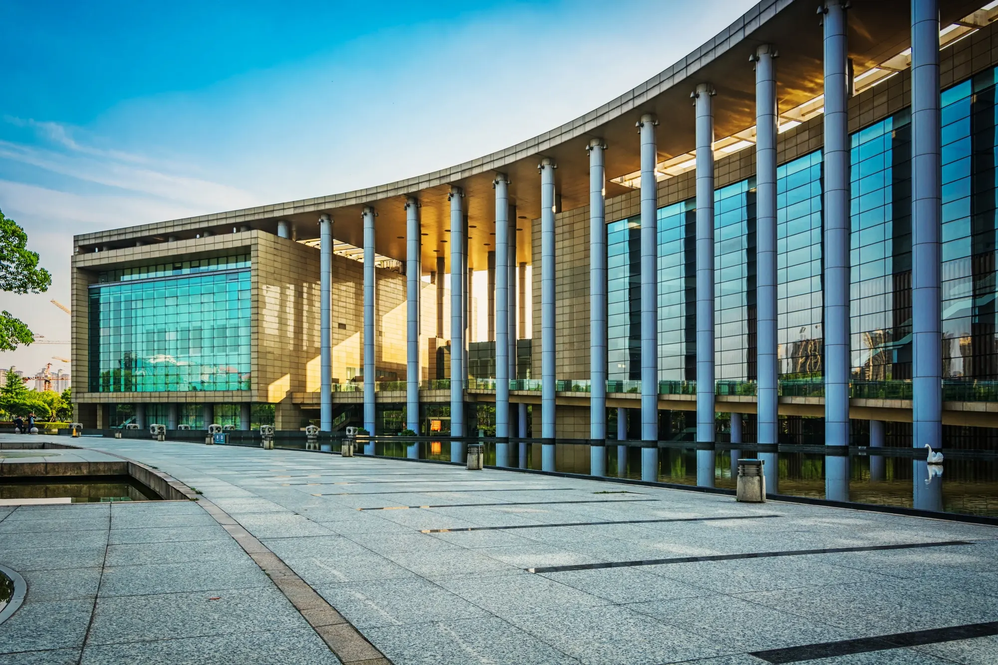 A major public institution and civic plaza
